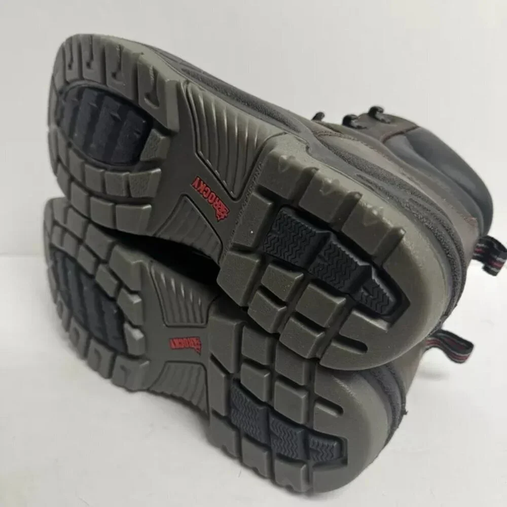 Rocky Men Comp Toe Work Boot Brown Size 10 M